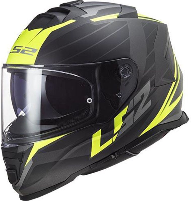 LS2 - Storm II Nerve FF800 - Helm - Mat Zwart - Fluor Geel - Polycarbonaat