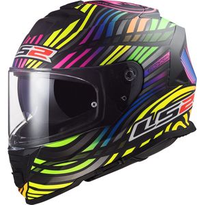 LS2 FF800 Storm II Power Mat Zwart Regenboog Integraalhelm - Maat XXL - Helm