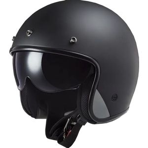 LS2 - OF601 Bob II Solid - Jethelm - Zwart - HPFC-schaal - Inclusief D-sluiting