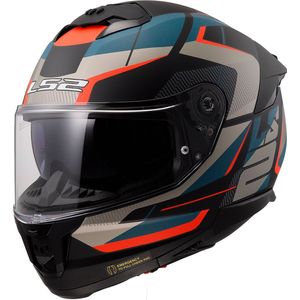 LS2 - FF808 STREAM II - Helm - Matt Zwart Blauw