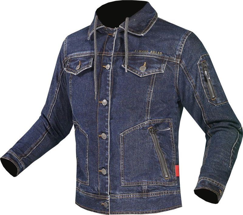 Ls2 - Oaky - Jas - Afneembare Capuchon - Premium Denim - Katoen en Polyester