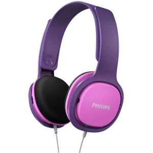 Philips SHK2000 - Kids Koptelefoon - On-Ear Volumebegrenzing - Roze/Paars - Ergonomische hoofdband