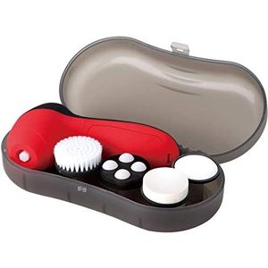 4-in-1 elektrisch gezichtsmassageapparaat – 4 verwisselbare borstelkoppen en SPA-technologie waterdicht – roteringssysteem met peeling-effect, massage, scrub, dieptereiniging – 6632