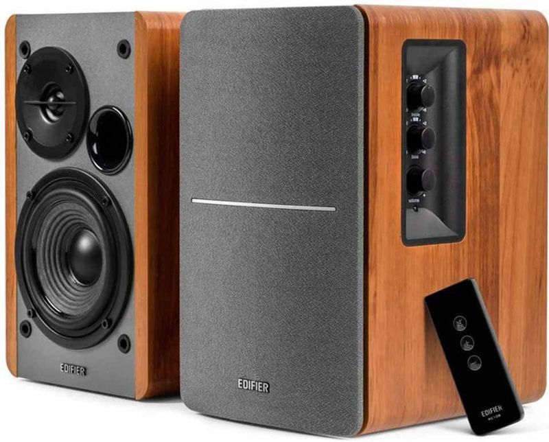 Edifier - R1280T - Boekenplankluidsprekers - Bruin - Hout