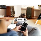 Edifier: S1000W Actieve Wifi Boekenplank speakers - 2 stuks - Zwart/Bruin