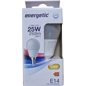 Energetic - LED Kogel - E14 - Warm Wit - 3,5 Watt