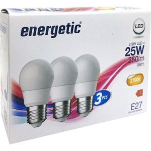 Energetic - G45 Kogellamp - E27 - 2,9W - 2700K - Mat