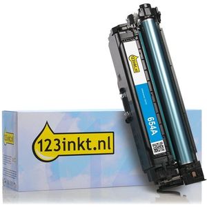 123inkt huismerk vervangt HP 654A (CF331A) toner cyaan