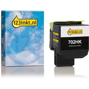 Lexmark 702HK (70C2HK0) toner zwart hoge capaciteit (123inkt huismerk)
