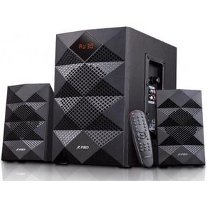 Fenda Multimedia Bluetooth Luidsprekers F&D A180X (2.1 Kanaals Surround, 42W, 200-20KHz, Subwoofer: 50-1 (Elektrische stroom), Bluetooth luidspreker, Zwart