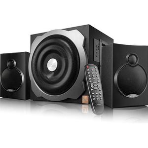 Fenda Multimedia Bluetooth Luidsprekers F&D A521X Bluetooth 4.0 (2.1 Kanaal Surround, 16Wx2+20W (RMS)), PC-luidspreker, Zwart