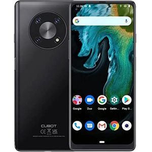 CUBOT Max 3 Smartphone HD+ 6,95 inch, 4 GB en 64 GB, drievoudige camera 48 MP, batterij 5000 mAh, Android 11, OctaCore-processor, kleur zwart