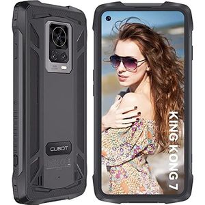 CUBOT Kingkong 7 Outdoor mobiele telefoon, 256 GB, 8 GB RAM, Android 11, 64MP + 32MP camera, 6,36 inch, 5000 mAh, Dual SIM, wereldwijde versie, zwart