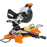 WORX WX845.9 Accu-trek-, kap- en verstekzaag, 20 V, multifunctionele zaag voor talrijke snijwerkzaamheden, zonder accu en oplader