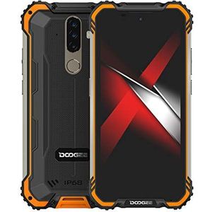 DOOGEE S58 Pro Smartphone, ontgrendeld, 4G, 5,71 inch, Android 10.0, 6 GB + 64 GB, 16 MP + 16 MP drievoudige camera, batterij 5180 mAh, Dual SIM schokbestendig/waterdicht/NFC/gezicht, oranje