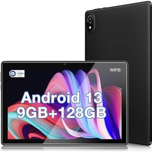 DOOGEE U10 Tablet 10,1 inch, WiFi 6 Tablet Android 13, 9 GB RAM + 128 GB ROM, 1280 x 800 IPS Tablet PC, TÜV Rheinland, 5060mAh, Face ID, OTG, Bluetooth 5.0, 8MP + 5MP, grijs