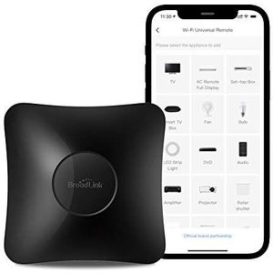 Broadlink RM4 Pro IR en RF universele afstandsbediening, wifi-afstandsbediening, compatibel met Alexa