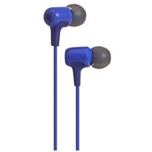 JBL E15 In-Ear Hoofdtelefoon Oortelefoon met Universele 1-Knop Afstandsbediening met Geïntegreerde Microfoon Compatibel met de meeste Smartphones - Blauw