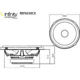 Infinity - Reference 6530 CX - Autospeakers - 16,5cm - 2-Weg Composet - 270W