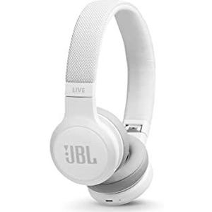 JBL LIVE 400BT draadloze on-ear hoofdtelefoon in wit – Bluetooth oordopjes met maximaal 24 uur looptijd & Alexa-integratie – muziek luisteren en onderweg telefoneren