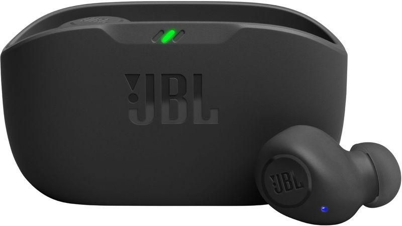 JBL Wave Buds, draadloze in ear oordopjes met IP54 en IPX2 waterdichtheid, krachtige bas en batterijduur van 32 uur, in zwart