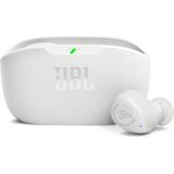 JBL Wave Buds draadloze in-ear-koptelefoon, IP54- en IPX2-waterbestendigheid, krachtige bas en een batterijlevensduur van 32 uur, in wit
