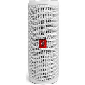 JBL Flip 5 draagbare Bluetooth luidspreker met oplaadbare batterij, waterdicht, compatibel met PartyBoost, wit