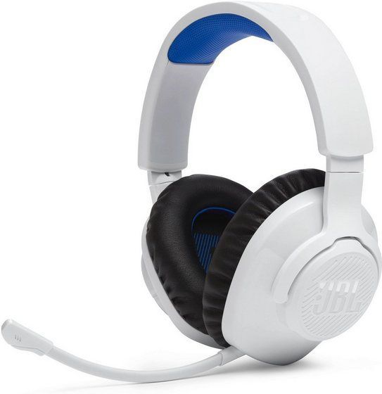 JBL Quantum 360P Over-Ear Gaming Kopfhörer – Für die Playstation sowie PC, Mac und Nintendo Switch – Mit Boom Mikrofon und 22 Stunden Akkulaufzeit – Weiß