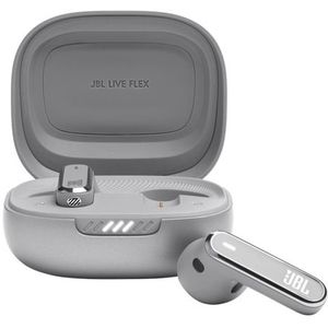 JBL - Live Flex - Draadloze Oortjes - Zilver - Noise Cancelling