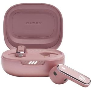 JBL Live Flex Auricolari Wireless Bluetooth, Design Open-Ear Resistente ad Acqua e Polvere IP54, Cancellazione Adattiva del Rumore, 6 Microfoni, Surround, fino a 40 h di Autonomia, Roze