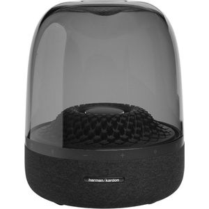 Harman Kardon Aura Studio 4, Bluetooth-luidspreker met transparante koepel en themalichtspel, elegant design en buitengewoon 360 graden geluid, in zwart