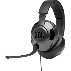 JBL Quantum 300, over ear gaming headset met opklapbare microfoon en hybride bedrading, compatibel met meerdere platforms, in zwart