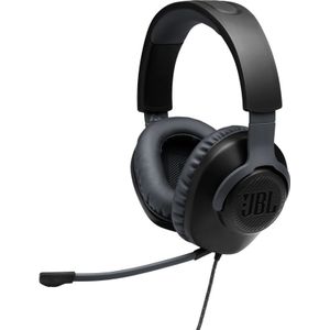 JBL Quantum 100 bedrade gaming-headset met afneembare microfoon, lichte en comfortabele gaming-accessoires, compatibel met meerdere platforms, kleur: zwart