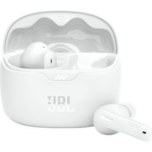 JBL Tune Beam – Wasserresistente, True-Wireless In-Ear-Kopfhörer mit Noise-Cancelling - Weiß – Mit bis zu 48 h Musikwiedergabe