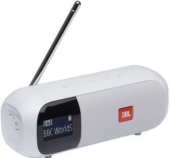 JBL - Tuner 2 - Draagbare Radio - Wit - DAB/DAB+ en FM - 12 Uur Batterijduur