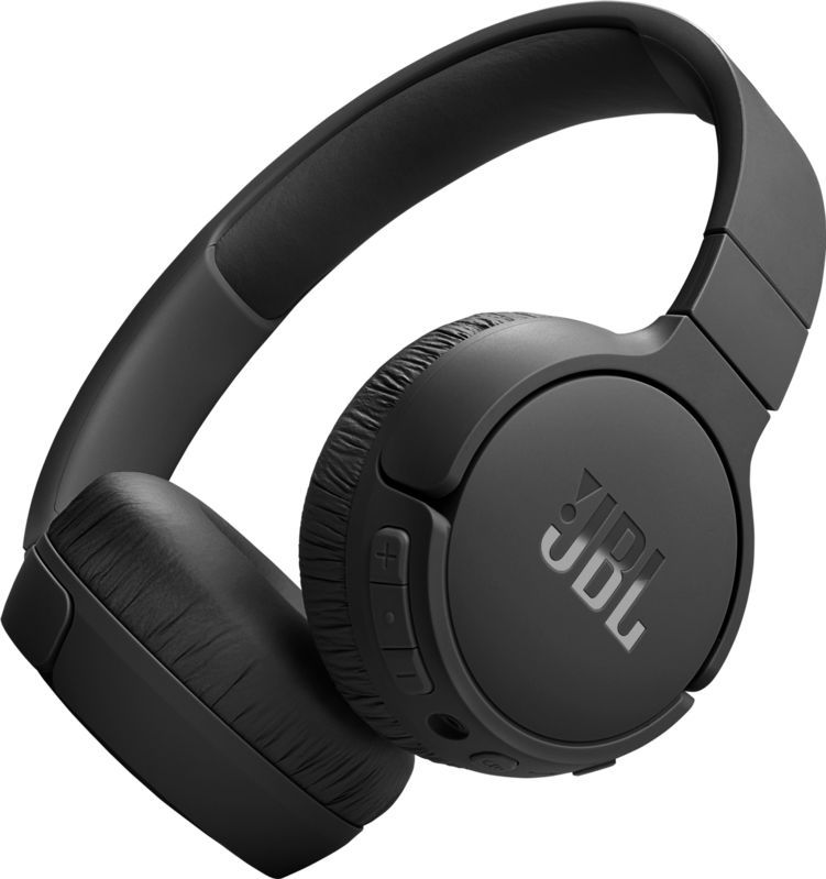 JBL Tune 670NC Draadloze hoofdtelefoon voor op de oren, Bluetooth 5.3, batterijlevensduur tot 70 uur, adaptieve ruisonderdrukking, zwart