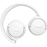 JBL Tune 670 NC Headset Bedraad en draadloos Hoofdband Oproepen/muziek USB Type-C Bluetooth Wit