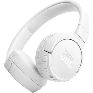 JBL Tune 670 NC Headset Bedraad en draadloos Hoofdband Oproepen/muziek USB Type-C Bluetooth Wit