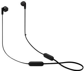 JBL TUNE 215BT - Draadloze oordopjes hoofdtelefoon met Bluetooth 5.0, ingebouwde microfoon en 16 uur batterijduur, in zwart
