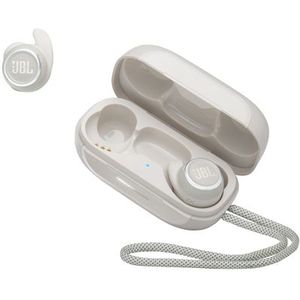 JBL Reflect Mini NC TWS ; Kleine waterdichte bluetooth oordopjes voor tijdens het sporten, met oplaadhoes, in het wit