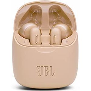 JBL Tune 225 TWS ; Draadloze bluetooth oordopjes met een batterijduur van 25 uur, inclusief oplaadcase, in goud