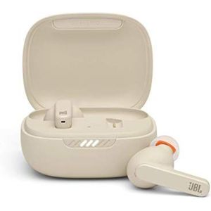 JBL Live Pro TWS - draadloze in-ear hoofdtelefoon met noise cancellation, beige - tot 28 uur batterijduur - inclusief oplaaddoosje