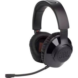JBL Quantum 350 draadloze on-ear gaming headset, met afneembare microfoon, surround sound, 2.4GHz-connectiviteit, voor pc, Mac, Xbox, Playstation, Nintendo Switch, mobiel en VR