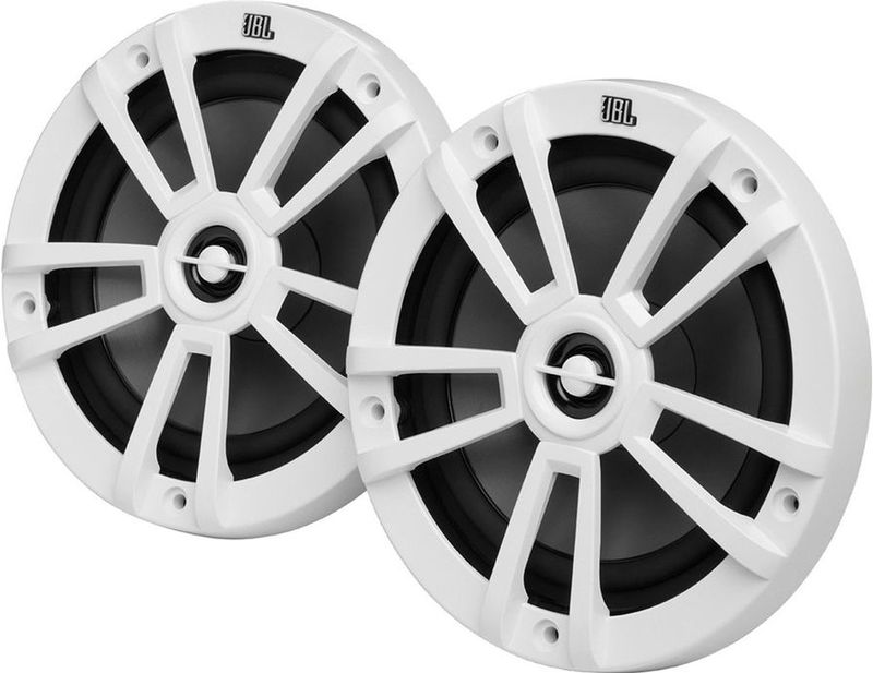JBL Stage Marine Luidspreker Waterdicht 6-1/2 inch (160 mm) - 180 Watt twee-weg hoge zeewaardige bootluidsprekers - UV en zout water resistente outdoor inbouwluidsprekers - Kleur: Wit
