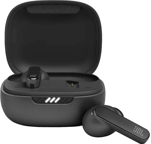 JBL Live Pro 2 TWS Zwart – Draadloze hoofdtelefoon met ruisonderdrukking – IPX5 waterdicht en bestand tegen zweet – JBL Signature Sound – 40 (10 + 30) uur draadloos afspelen