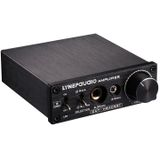LINEPAUDIO B899 pre fase Stereo signaal versterker Booster Dual Sound bron hoofdtelefoon versterker 2 in 3 uit met volumeregeling (zwart)