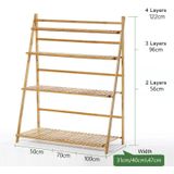 Bamboe 3-Tier hangende Plant Stand plantenbak planken Flower Pot opslag Rack vouwen Display rekken planten plat  breedte: 70cm(Green)