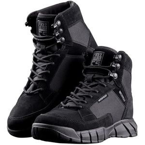 FREE SOLDIER Heren enkellaarzen Ultralight Military Tactical werklaarzen enkelhoog 15 cm kant tot ademend Desert Boots (zwart, 43)