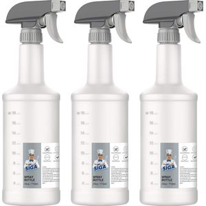 Spray Fles Verneveling Water Spray Fles Verstelbare Mist Spray Fles Strijken voor Planten Kappers Keuken Bakken Herbruikbare 3-Pack 710ml - Mr. Siga