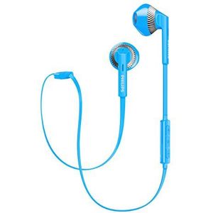 Philips SHB 5250BL In-Ear Bluetooth hoofdtelefoon met microfoon (earbud, 4,5 uur batterij) blauw